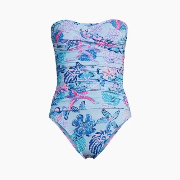 Lilly Pulitzer Flamenco One-Piece Swimsuit in the Multi Bahamas Beachcomber - Picture 4 of 8